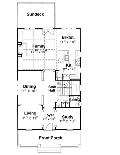 First Floor image of Kensington I - A House Plan
